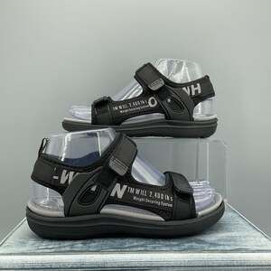 NEW Boy’s Open Toe Sports Sandals Black Size 3